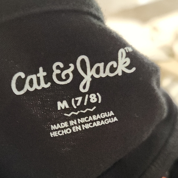 Cat And Jack Black Star Long Sleeve Top Shirt Medium 7 8 - Picture 4 of 6